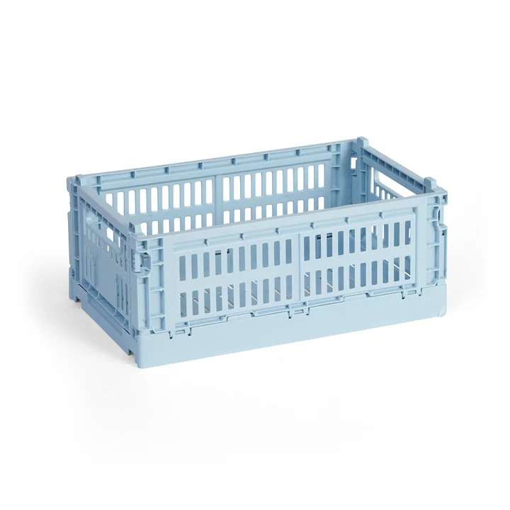 HAY - Colour Crate Korb S, 26,5 x 17 cm, soft blue, recycled
