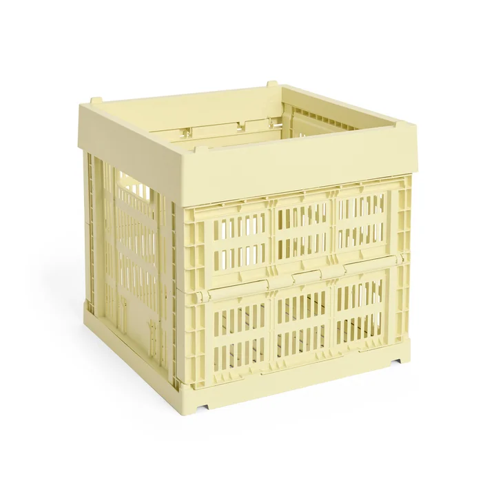 HAY - Colour Crate Korb Cube, 29,5 x 29,5 cm, hellgelb, recycled