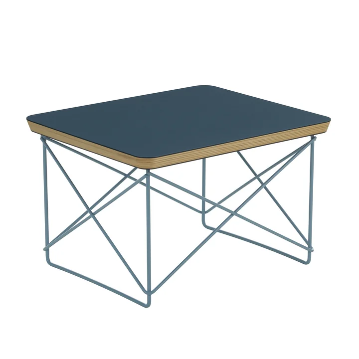 Vitra - Eames Occasional Table LTR, Linoleum smoke blue / sky blue