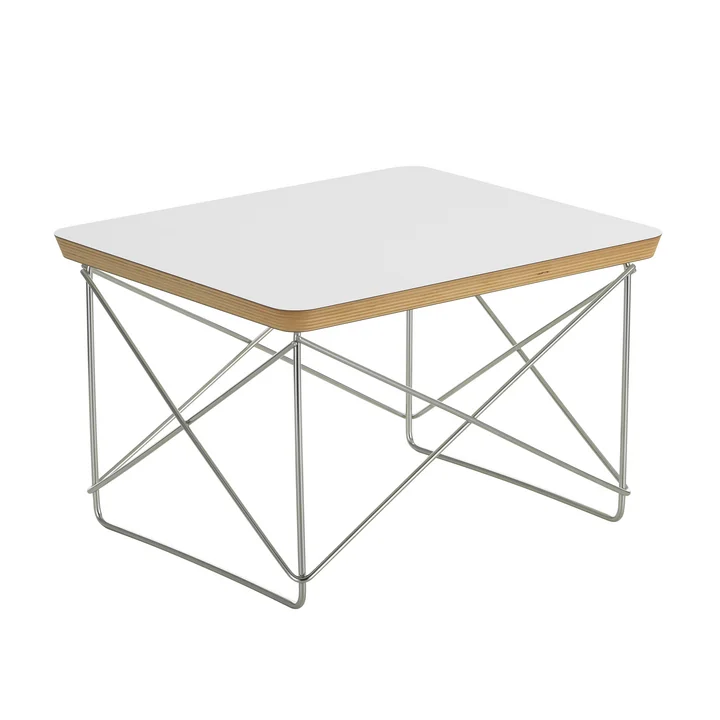 Vitra - Eames Occasional Table LTR, HPL weiß / Edelstahl