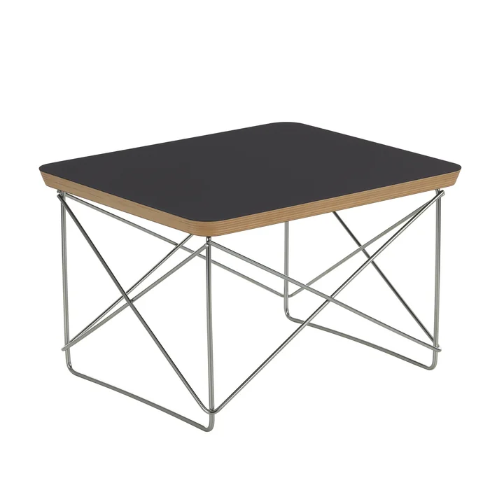 Vitra - Eames Occasional Table LTR, HPL schwarz / Edelstahl