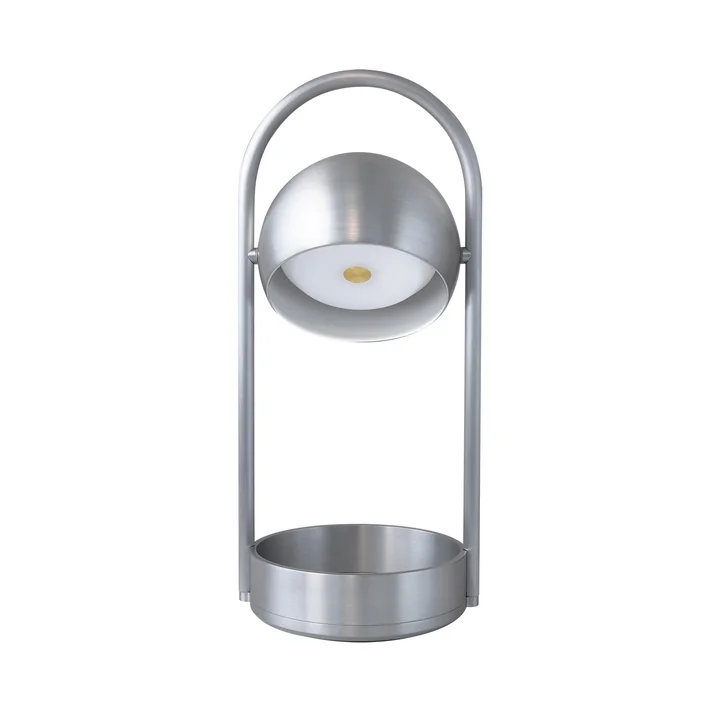 Frandsen - Ball Portable LED Tischleuchte, aluminium gebürstet