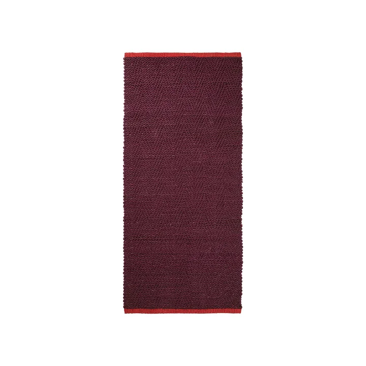 Mette Ditmer - Notes Juteteppich, 70 x 150 cm, wine