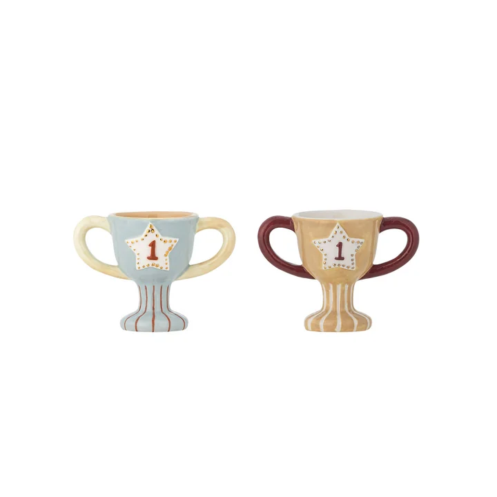 Bloomingville Mini - Trophy Eierbecher, mehrfarbig (2er-Set)