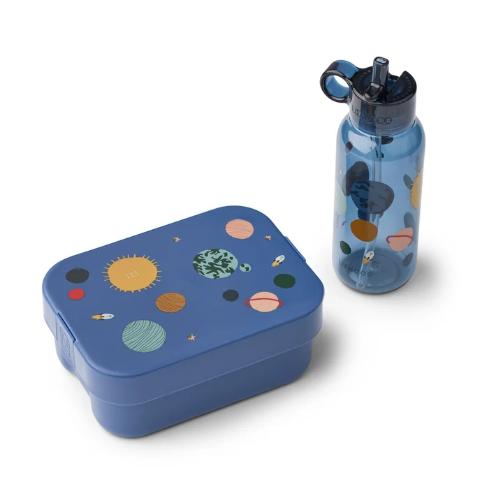 LIEWOOD - Chelsey Lunchbox-Set, 500 ml, Universe / classic navy
