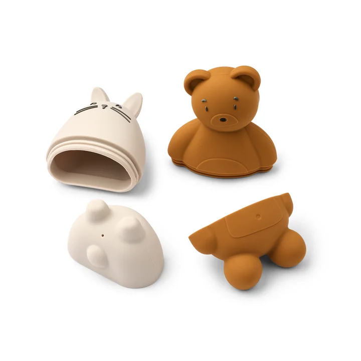 LIEWOOD - Duncan Badespielzeug, sandy / mustard mix (2er-Set)