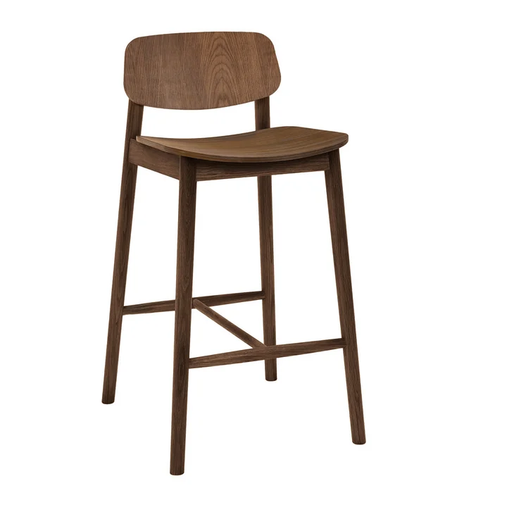 Studio Zondag - Baas Barstuhl, Nussbaum furniert geölt