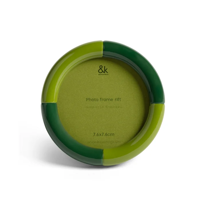 &klevering - Rift Bilderrahmen, Ø 9,5 cm, grün