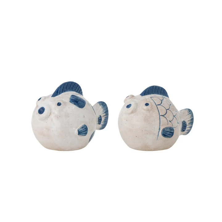 Bloomingville - Fugu Salz- und Pfefferstreuerset, blau (2er Set)