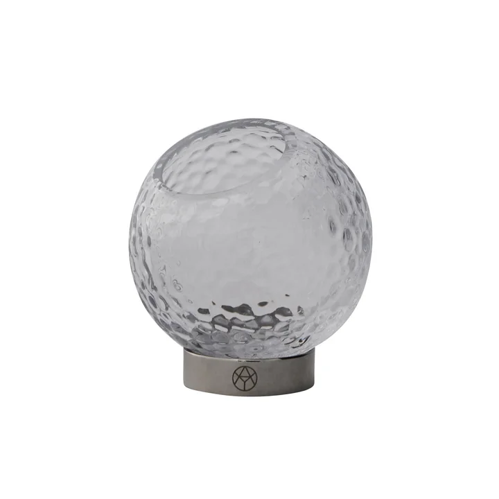 AYTM - Globe Bubbles Teelichthalter Ø 10 cm, klar / silber