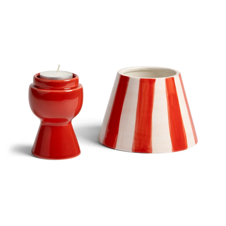 &klevering - Cantine Teelichthalter, Ø 12 x 16 cm, rot