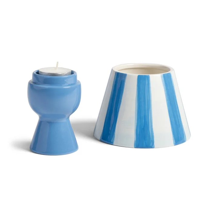 &klevering - Cantine Teelichthalter, Ø 12 x 16 cm, blau