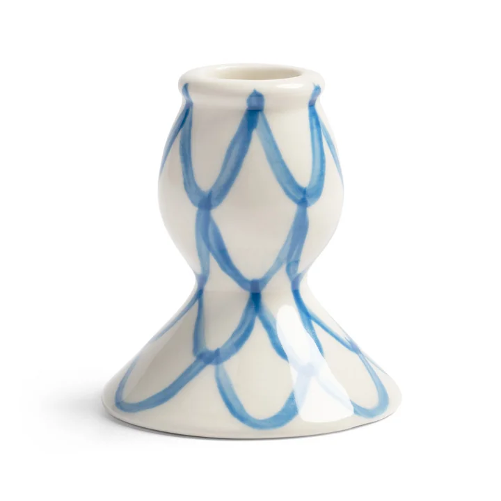 &klevering - Sirène Kerzenständer, Ø 7 cm x 8 cm, blau