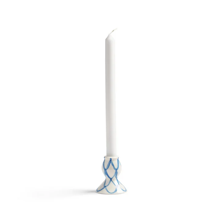 &klevering - Sirène Kerzenständer, Ø 7 cm x 8 cm, blau