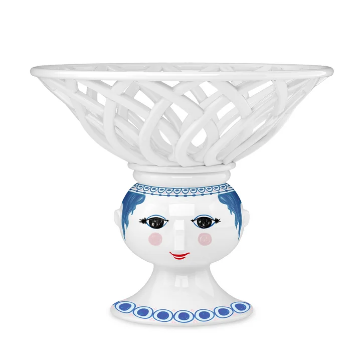 Bjørn Wiinblad - Dora Obstschale auf Fuß, Ø 25 cm, blau