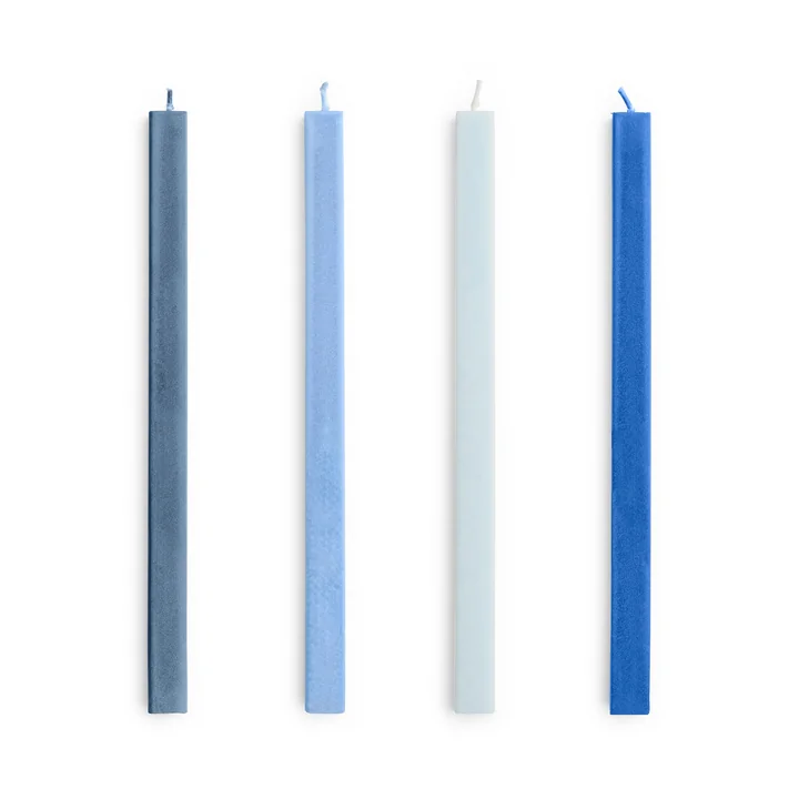 HAY - Square Stabkerzen H 24 cm, blue (4er-Set)