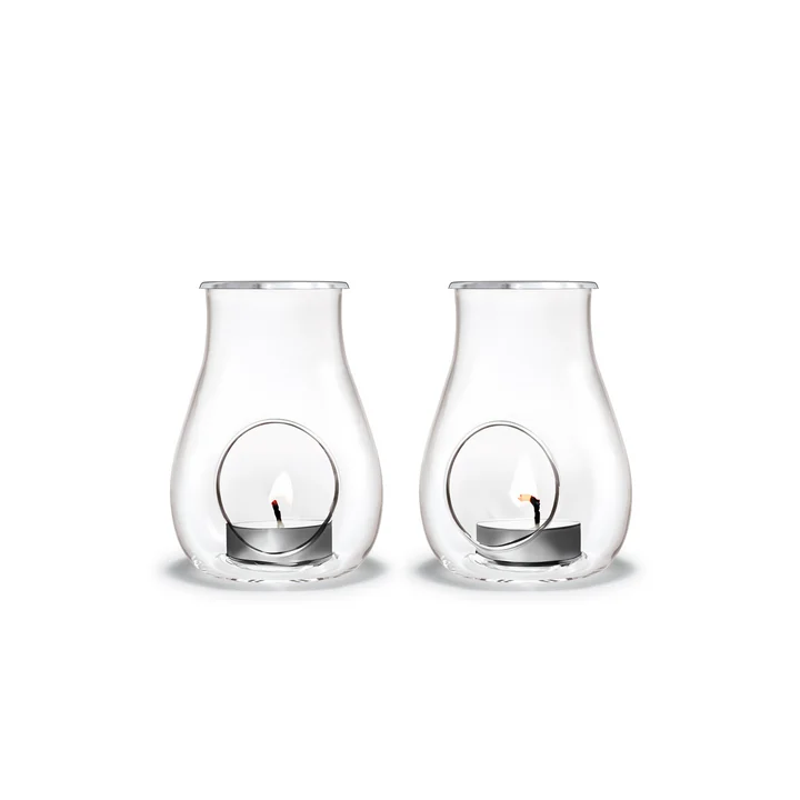 Holmegaard - Design with light Laterne H 11 cm, klar (2er-Set)