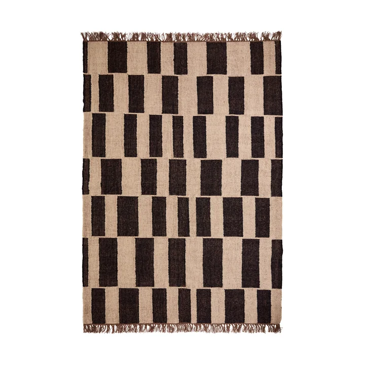 House Doctor - Graph Teppich, 160 x 230 cm, Natur / schwarz