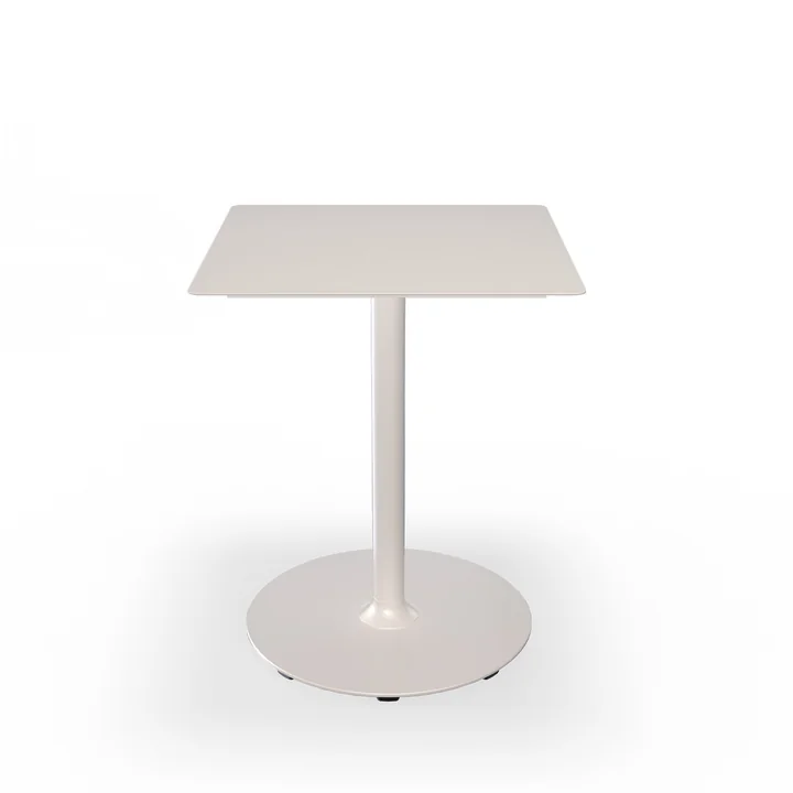 HOUE - Pico Gartentisch, 60 x 60 cm, Gestell rund, muted white