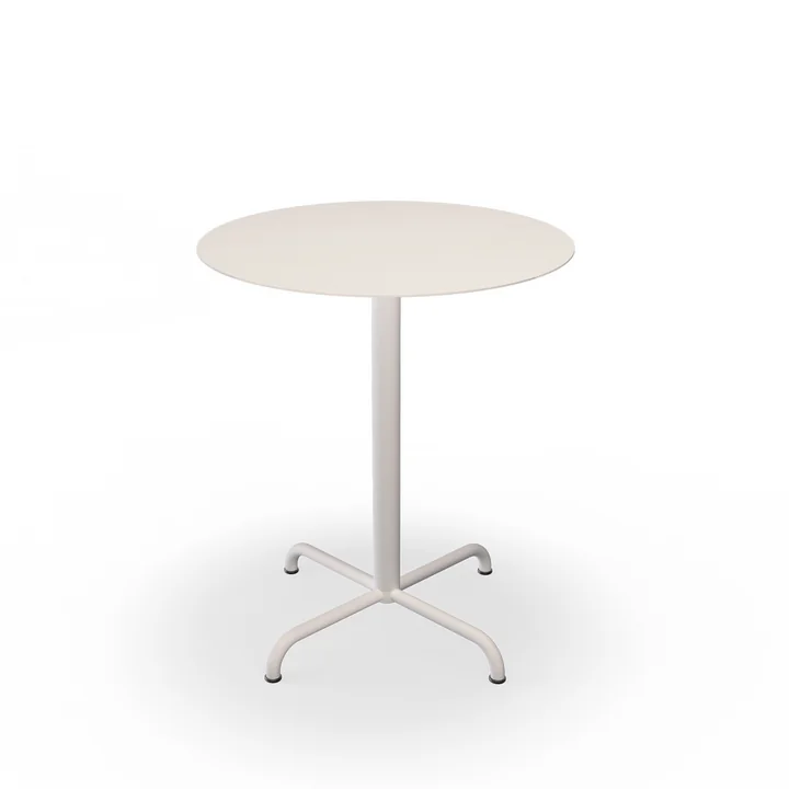 HOUE - Pico Gartentisch, Ø 64 cm, Gestell 4-Stern, muted white
