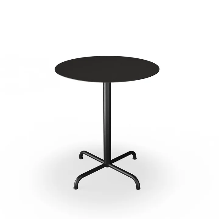 HOUE - Pico Gartentisch, Ø 64 cm, Gestell 4-Stern, schwarz
