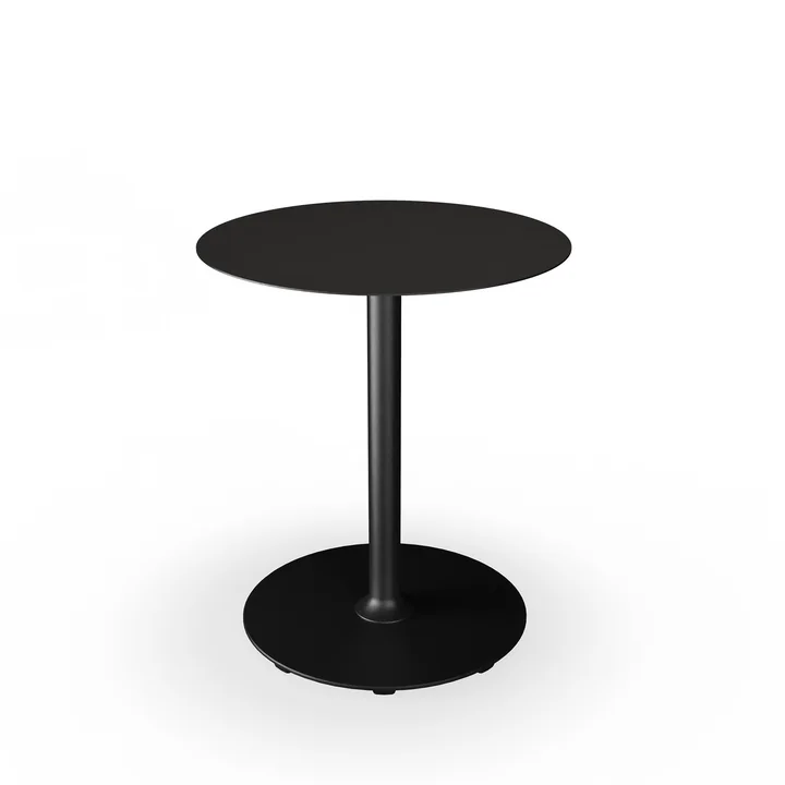 HOUE - Pico Gartentisch, Ø 64 cm, Gestell rund, schwarz