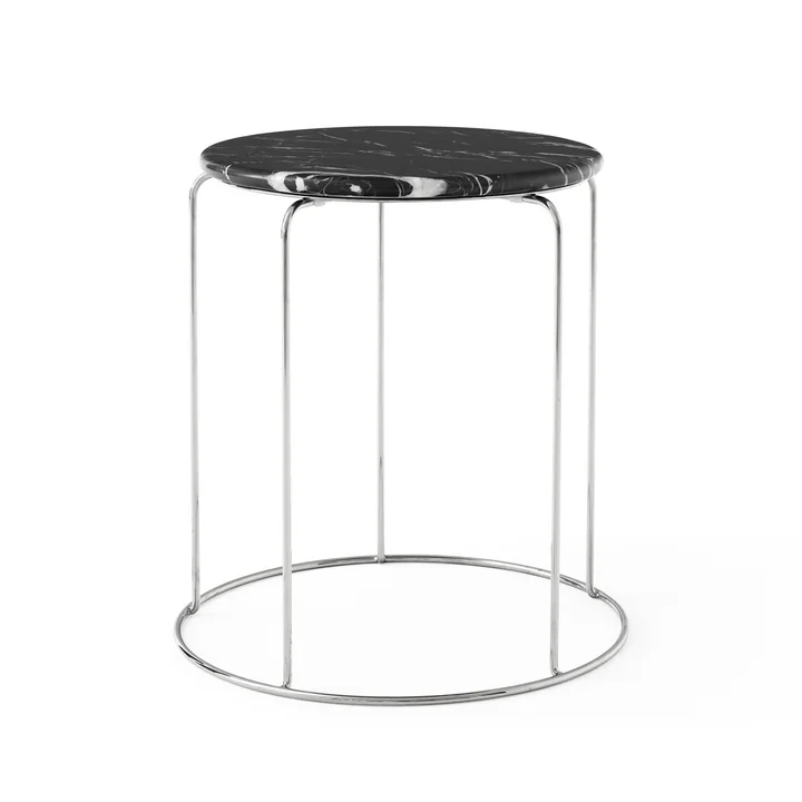 &Tradition - Wire VP11 Tischplatte, Ø 38 cm, Marmor (Nero Marquina)