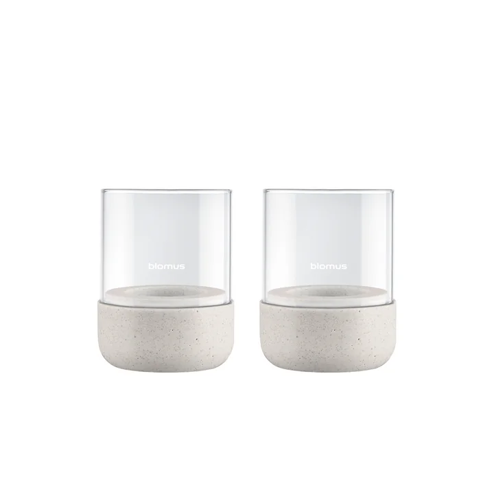 Blomus - Calma Windlicht, Ø 7 cm, klar / moonbeam (2er-Set)
