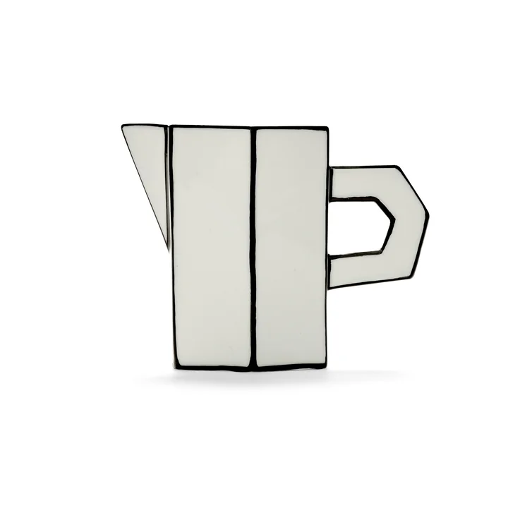 Serax - Carte Blanche Krug, weiß / schwarz