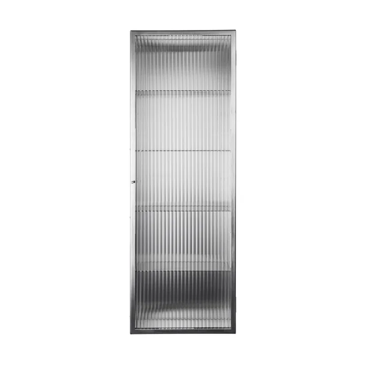 Ferm Living - Haze Wandschrank, 35 x 100 cm, Glas / Edelstahl