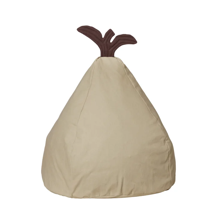Ferm Living - Birne Sitzsack, 55 x 85 cm, ulmengrün