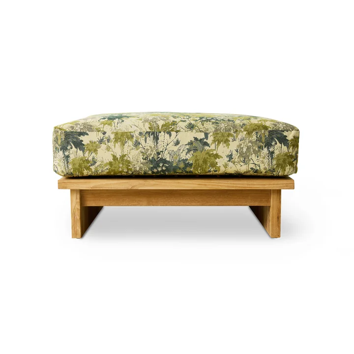 HKliving - Outdoor Hocker, Teak / botanical