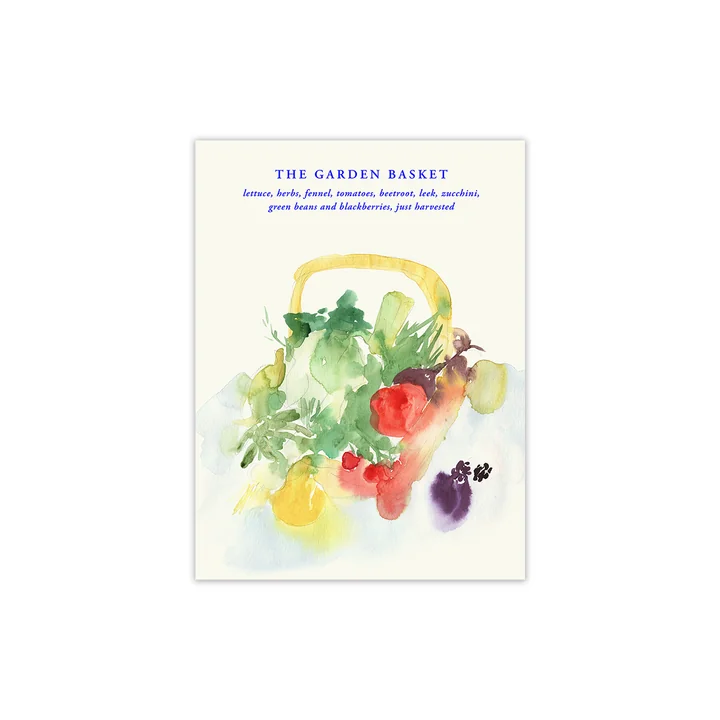 Paper Collective - The Garden Basket Poster, 30 x 40 cm