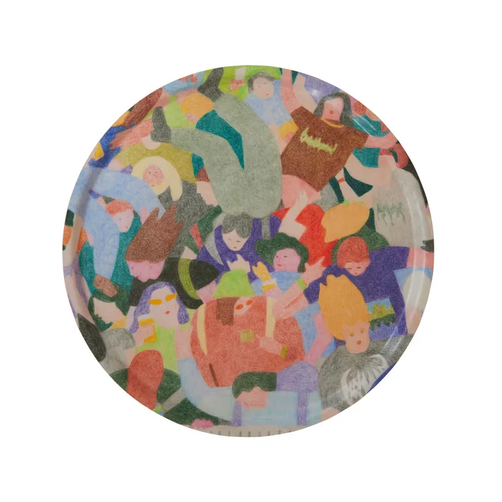 Paper Collective - Mosh Pit Tablett, Ø 45 cm, mehrfarbig