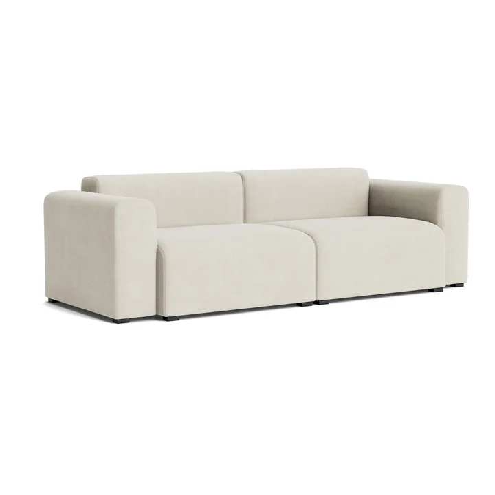 HAY - Mags Sofa 2,5-Sitzer mit niedriger Armlehne, Kombination 1, creme (Linara 440)