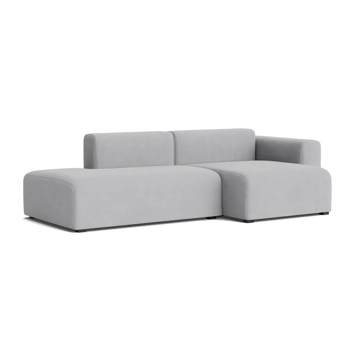 HAY - Mags Sofa 2,5 Sitzer mit niedriger Armlehne rechts, Kombination 3, hellgrau (Linara 443)