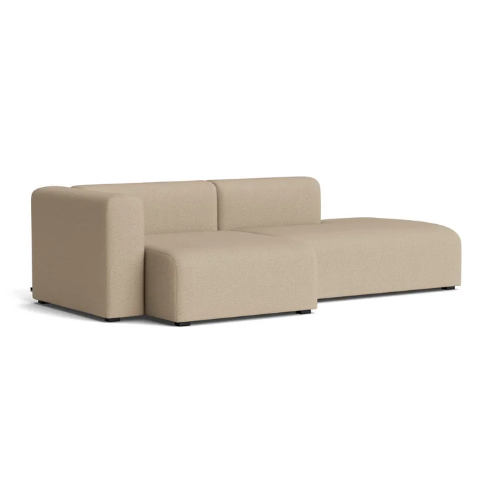 HAY - Mags Sofa 2,5 Sitzer, Kombination 3, Armlehne links / warm grey (Maglia)