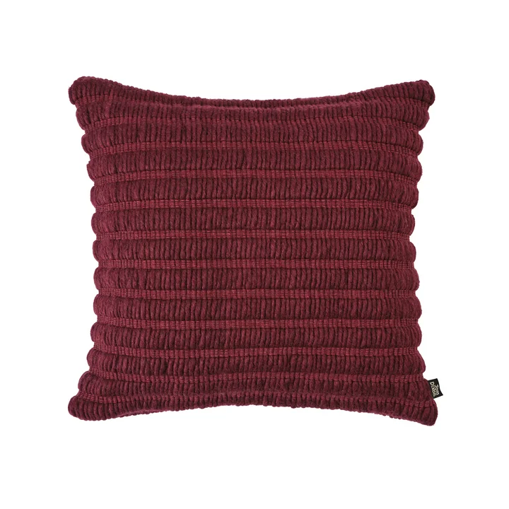 Tom Dixon - Ridge Kissen, 45 x 45 cm, burgunderrot