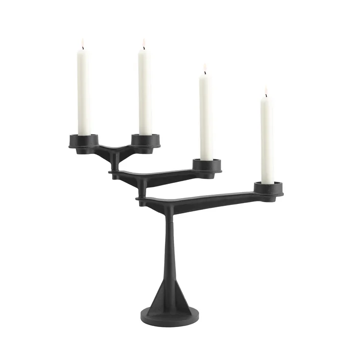 Tom Dixon - Spin Tisch-Kerzenständer Mini, schwarz