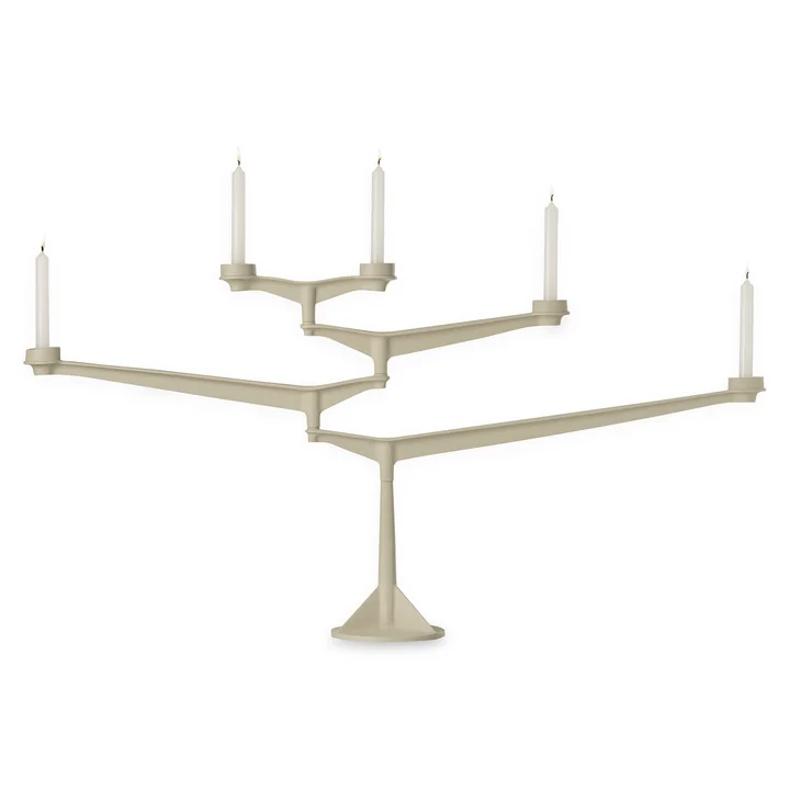 Tom Dixon - Spin Tisch-Kerzenständer, putty