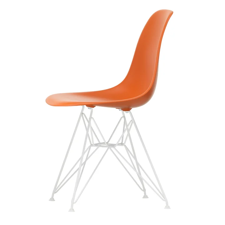 Vitra - Eames Plastic Side Chair DSR RE, weiß / rostorange 