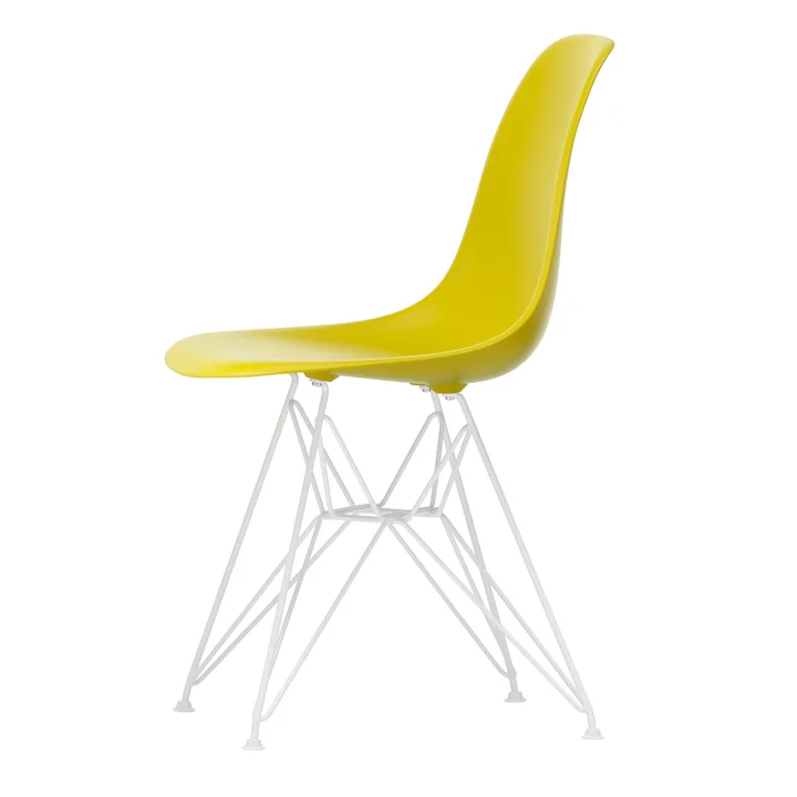 Vitra - Eames Plastic Side Chair DSR RE, weiß / senf 