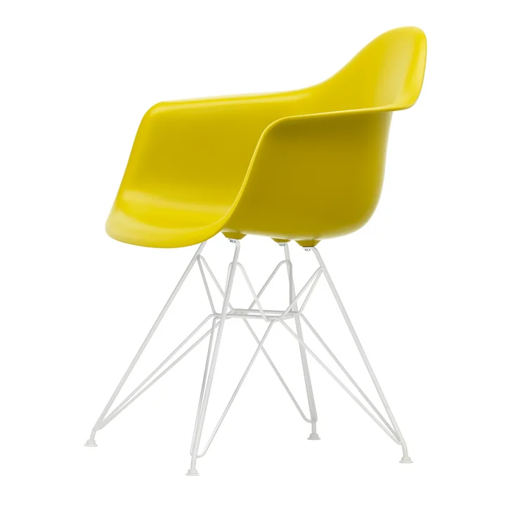 Vitra - Eames Plastic Armchair DAR RE, weiß / senf 