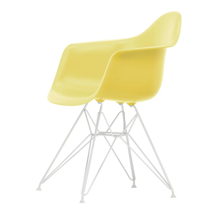 Vitra - Eames Plastic Armchair DAR RE, weiß / citron 