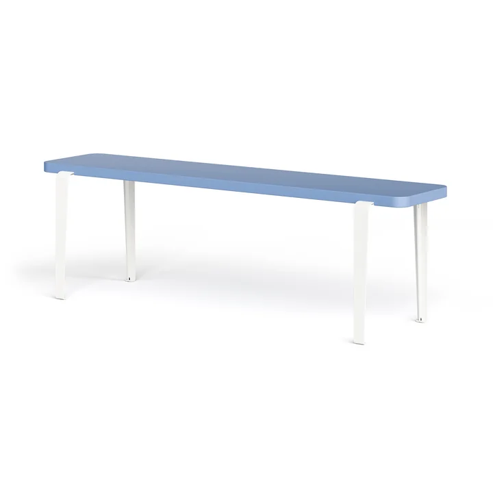 TipToe - LOU Bank, 140 x 30 cm, Buche taubenblau (RAL 5014) / cream white