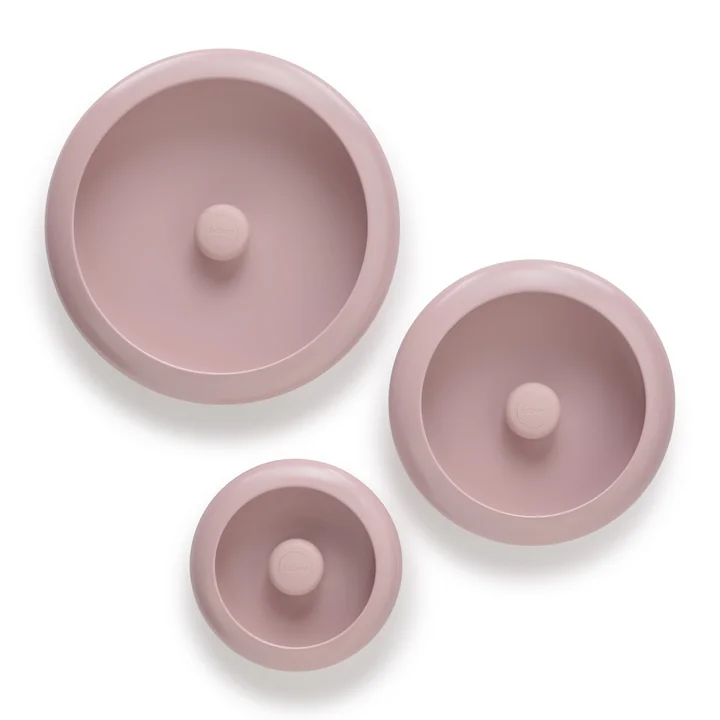 Oloha Trio Schale mit LED Akkuleuchte, soft pink