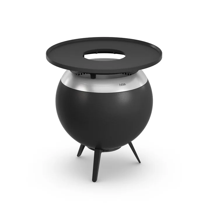 höfats - Moon 45 Plancha-Grillset niedrig, Edelstahl / schwarz