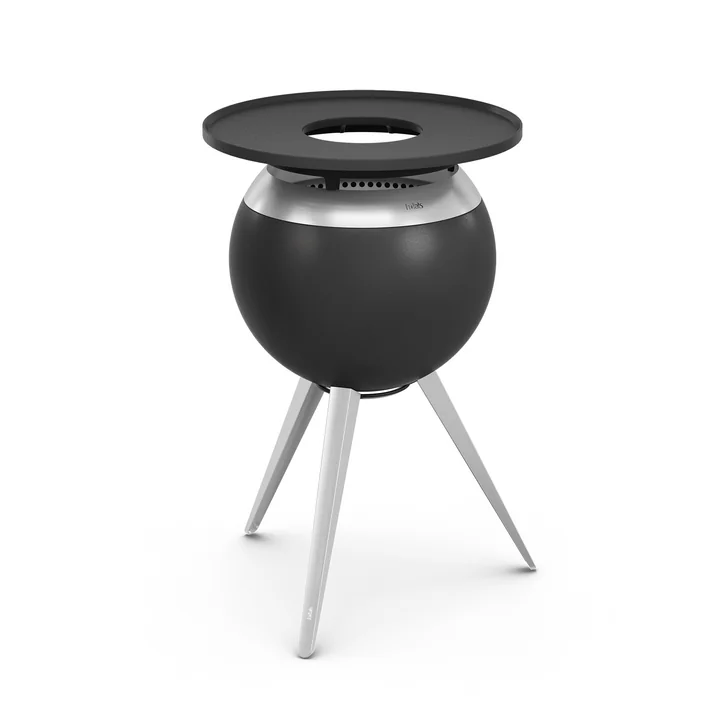 höfats - Moon 45 Plancha-Grillset hoch, Edelstahl / schwarz