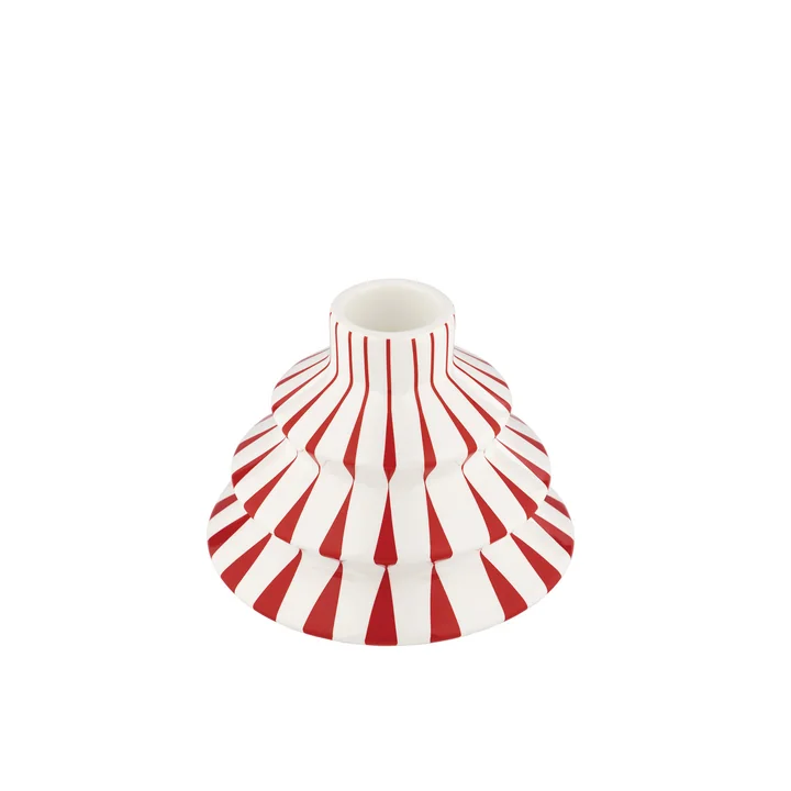 Alessi - Delight Kerzenhalter, weiß / rot / gold