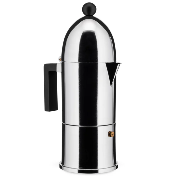 A di Alessi - La Cupola Espressomaschine 9095, Induktion, 30 cl, schwarz
